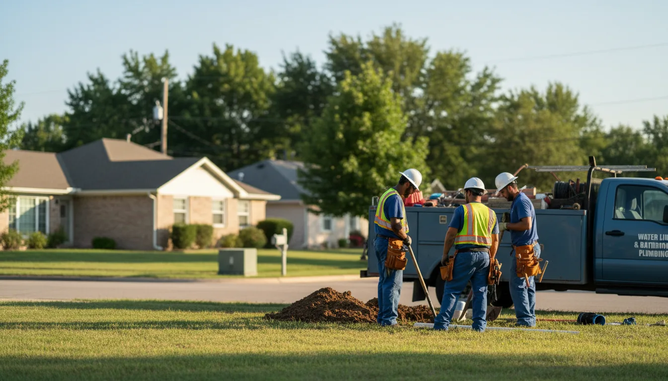 Residential water line and bathroom plumbing service in Saverton, MO